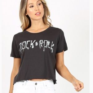 Rock N Roll Cropped Tee